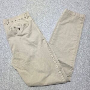 Gap Skinny Fit Chino Pants Men's 32x34 Khaki Tan Stretch Cotton Casual Trousers